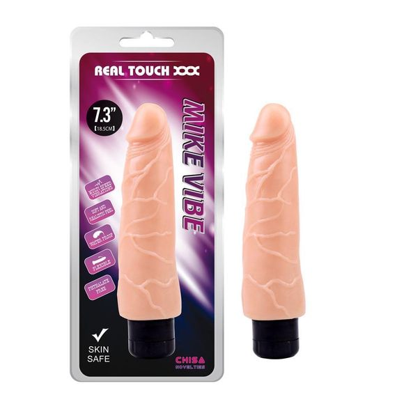 Вібратор реалістичний їхньої кібершкіри Chisa Real Touch XXX Mike Vibe, бежевий Sex Aura | Зображення 1
