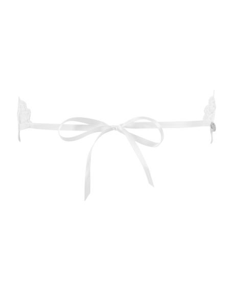 Атласная Маска для глаз белая Amor Blanco eye mask white O/S sexstyle | Зображення 2