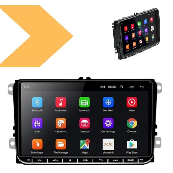 Штатна магнітола Volkswagen 9 UNIVERSAL Android 12 4+32GB з картплей та кольоровими кнопками XPRO 12 чорний (42425-K9021-32GB_6083)