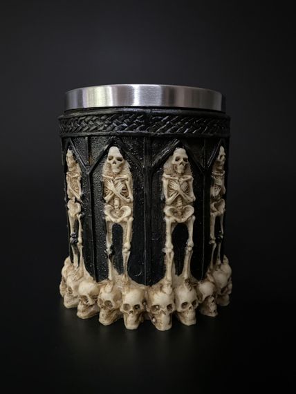 Кружка Некромант 400 мл — готичний 3D келих із нержавіючої сталі та епоксидної смоли | Зображення 2