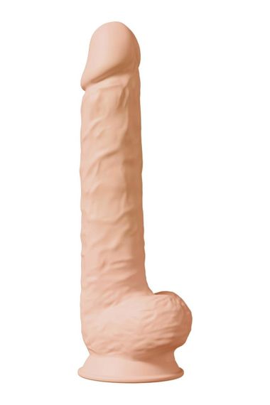Фалоімітатор гігантський реалістичний Dreamtoys Real Love на присосці з мошонкою, бежевий Sex Aura | Зображення 1