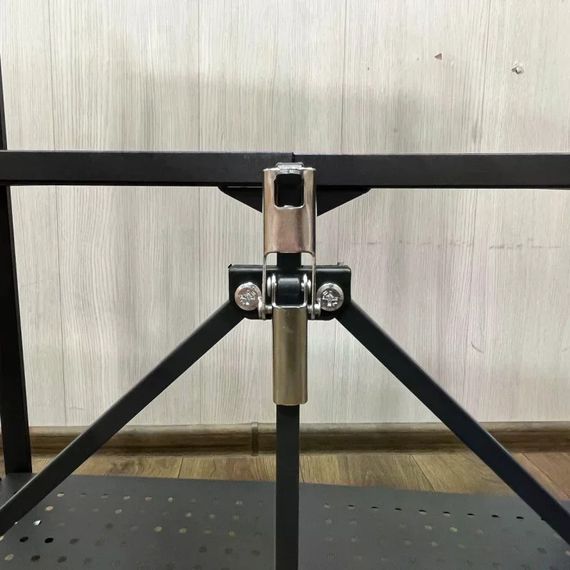 Складная полка-стеллаж из нержавеющей стали на колесиках 87×34×87 см | Зображення 5