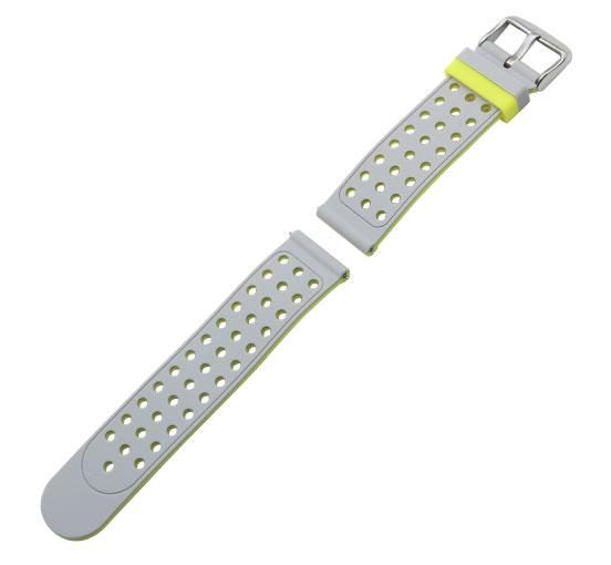 Подвійний ремінець з перфорацією для годинника Garmin Vivoactive 4 - Grey&Yellow | Зображення 3