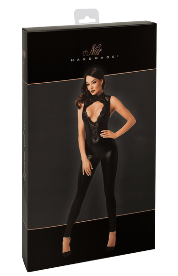 Комбінезон Noir Handmade F342 Powerwetlook and lace overall Чорний 3XL | Зображення 7
