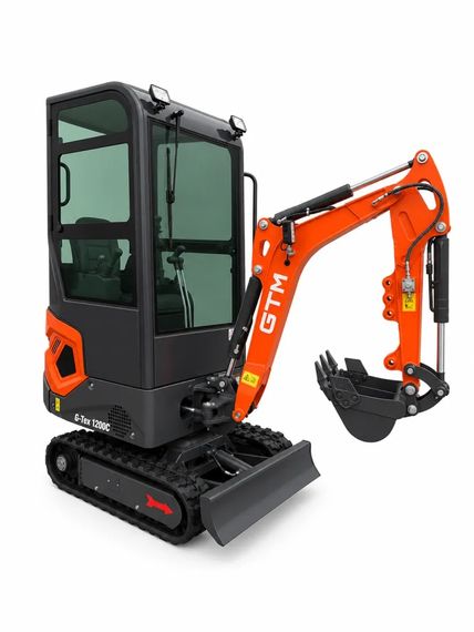 Мініекскаватор дизельний GTM G-Tex 1200C (7.5 кВт, 10.2 к.с., до 1.76 м, 1200 кг) | Зображення 1