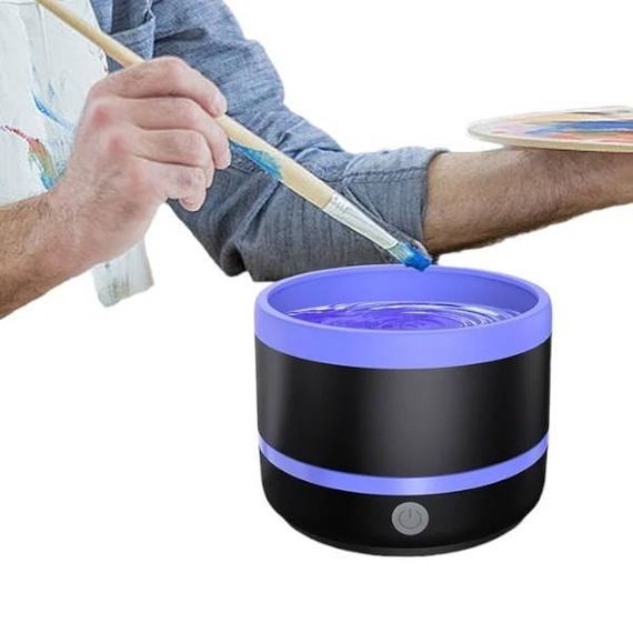 Очищувач пензлів для макіяжу електричний Makeup brush cleaner Фіолетовий