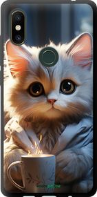 Чохол на Xiaomi Mi Mix 2s Білий кіт "5646b-1438-2448"