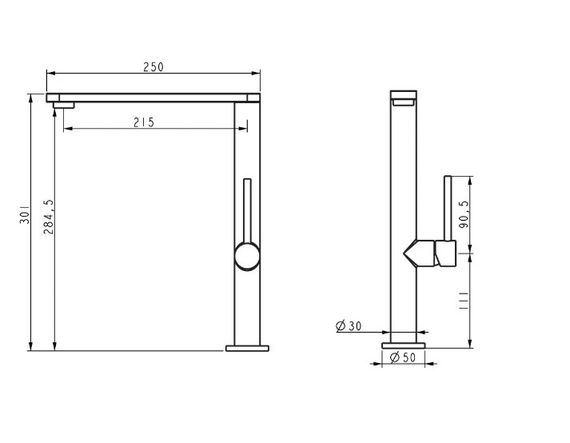 Змішувач для кухні WEZER EKO4G-01 GUNGREY | Зображення 1