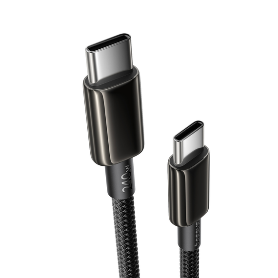 Кабель Baseus Tungsten Gold Air Fast Charging Data Cable Type-C to Type-C 240W 1.2m Чорний | Зображення 3