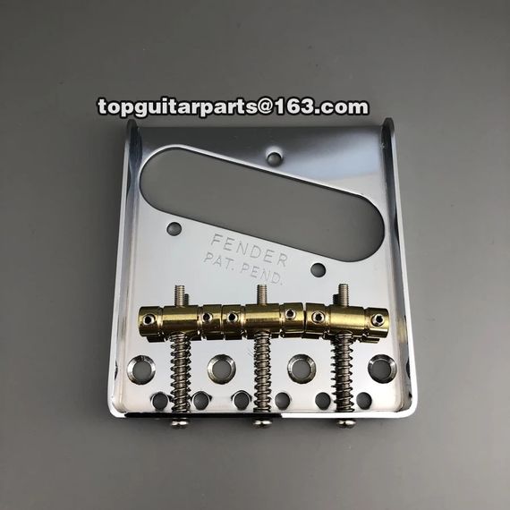 Гітарний Бридж фіксований струнодер для електрогітари гітари Fender Pat. Pen Telecaster хром | Зображення 1