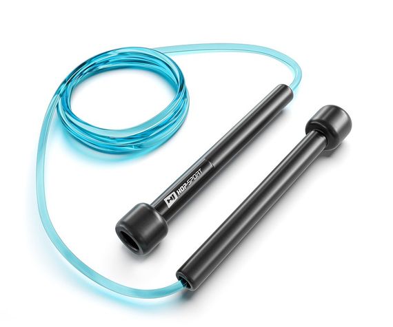 Скакалка Hop-Sport Crossfit NEW з пластиковими ручками HS-P025JR синя | Зображення 1