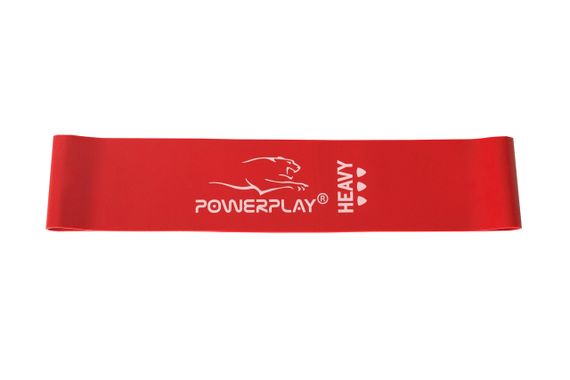 Резинка для фітнесу PowerPlay 4114 Mini Power Band 1.2мм. Heavy Червона (12-15кг) | Зображення 1