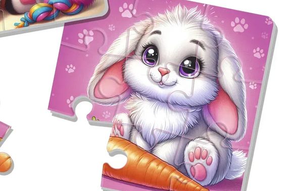 М'які пазли "Зайчик та лисичка" VT1102-35 Vladi Toys | Зображення 2