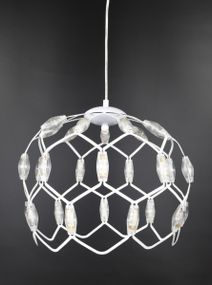 Люстра світлодіодна підвісна LED світильник для квартири на стелю лед 26315 Білий 42-200х40х40 см.