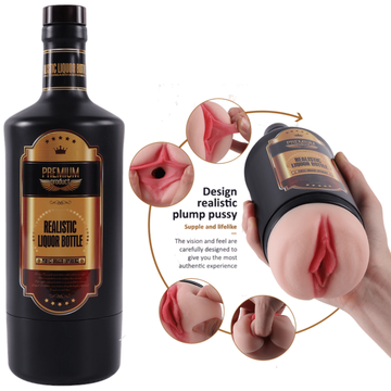 Мастурбато-вагіна пляшка "Vagina Realistic Wine Bottle" без вібрації тілесний Sex Aura | Зображення 1