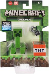 Ігровий набір Майнкрафт з Кріпером Оригінал Mattel Minecraft 2-Pack with Creeper