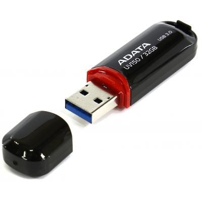 USB флеш накопичувач ADATA 128GB UV150 Black USB 3.0 (AUV150-128G-RBK) | Зображення 2