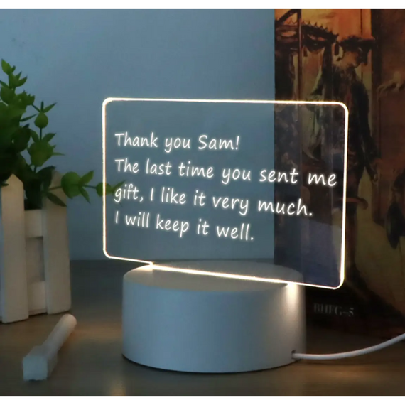 Дошка планер світлодіодна Led Note для творчості та нотаток, 3D Нічник | Зображення 1