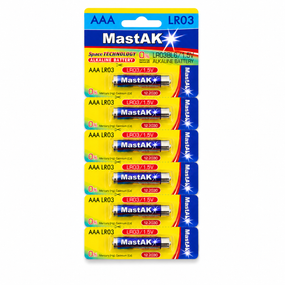 Батарейка пальчиковая Mastak "Spayce technolgy" AAA LR03 ( 6шт. )