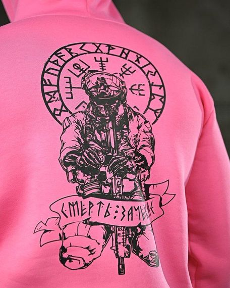 Милитари худи на флисе GENESIS  Руны pink ПП8072 | Зображення 4