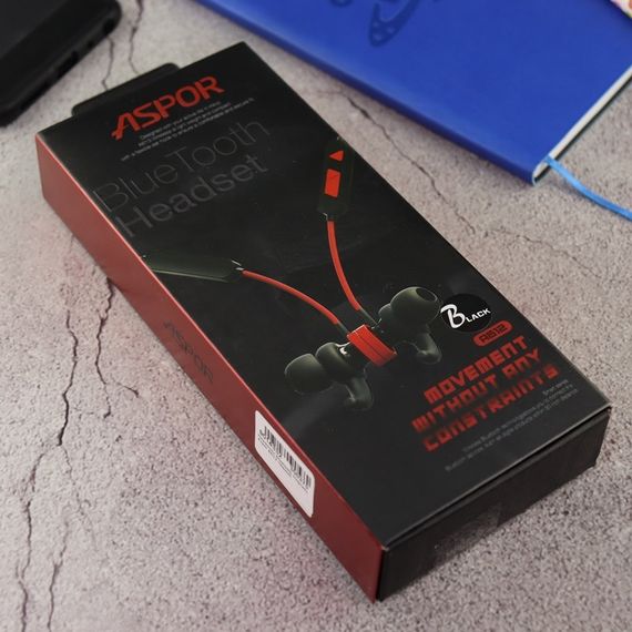 Bluetooth навушники Aspor A612- чорний | Зображення 4