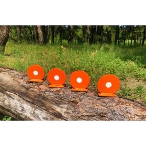 Комплект падающих мишеней тарелок диаметром 75мм, 4 шт, для калибра 22LR. Сателит