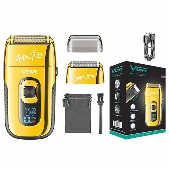 Електробритва Шейвер з дисплеєм VGR V-332. OB-660 Колір: золотий | Зображення 1