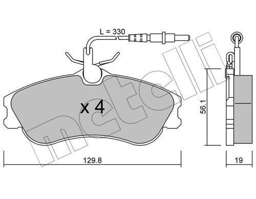 Колодки гальмівні передні Citroen Berlingo 96-11 Xsara Peugeot 306 93-05 Partner 96-15 +датчики  22-0217-0 | Зображення 1