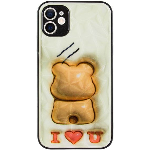 TPU+PC чохол Prisma Fluffie для Apple iPhone 11 (6.1") Bear | Зображення 1