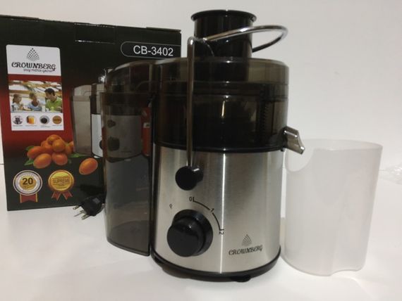 Електричний соковитискач високої продуктивності Crownberg CB-3402 600W (46630-Cb 3402_1013) | Зображення 3