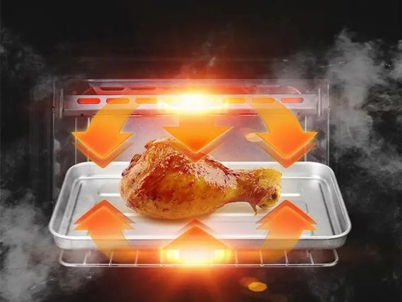 Электрическая духовка 3в1 Domotec MS-5308В Кофеварка Сковорода 9 л 4500w | Зображення 6