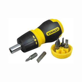 Отвертка Stanley, Multibit Stubby, битодержатель реверсный 1/4", 6 сменных бит (0-66-358)