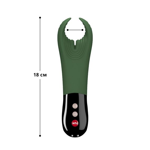 Вібратор для пеніса Fun Factory MANTA moss green/black, підходить для парних ігор | Зображення 1