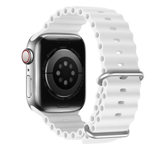 Ремінець силіконовий Primolux Ocean для годинника Apple Watch 42 mm / 44 mm / 45 mm - White | Зображення 4
