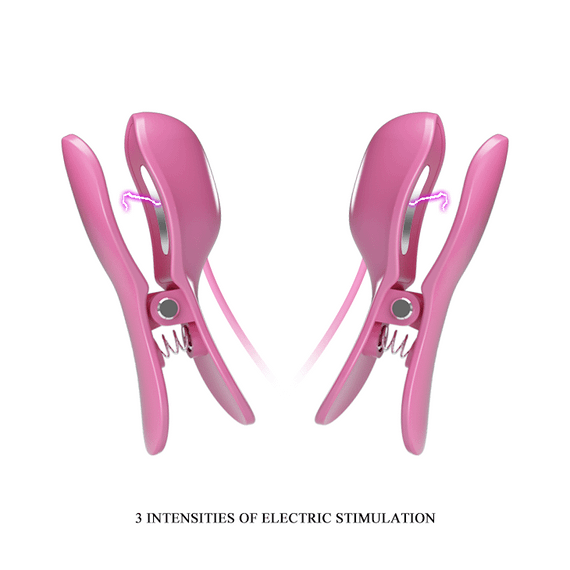 Затискачі для сосків з вібрацією та електростимуляцією Pretty Love Nipple Clips Romantic Wawe II, ро | Зображення 8