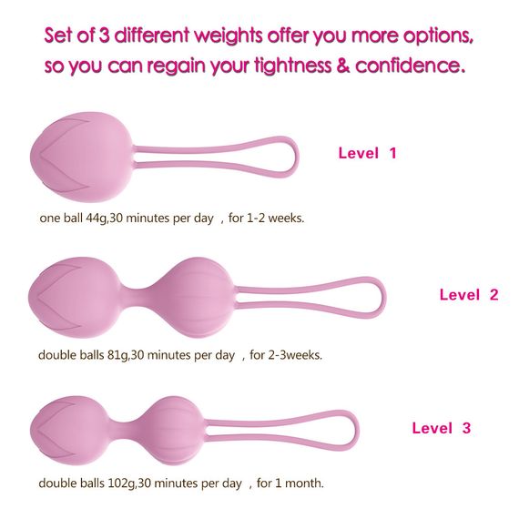 Набір вагінальних кульок Every Night Toys Wendy, 3 шт, бузковий Sex Aura | Зображення 5