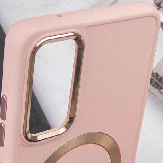 TPU чохол Bonbon Metal Style with MagSafe для Samsung Galaxy A25 5G Рожевий / Light Pink | Зображення 4