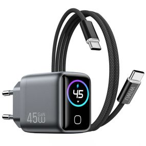 СЗУ WIWU CHG500 Voyager PD45W (1USB-C) + кабель Type-C to Type-C Grey
