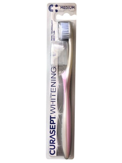 Зубна щітка Curasept Whitening з Технологією подвійної щетини.