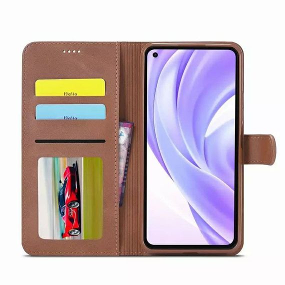 Чохол книжка iMeeke для Xiaomi Mi 11 lite колір Темно-Коричневий | Зображення 3