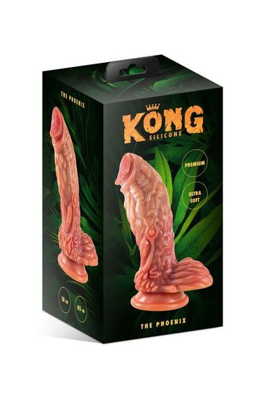 Фентезійний фалоімітатор Kong Silicone The Phoenix, довжина 18 см, діаметр 5,5 см Sex Aura | Зображення 2