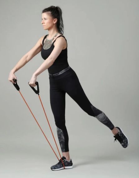 Трубчастий еспандер для фітнесу з ручками U-POWEX Latex resistance tube 30LB Red 13.5 кг (UP_1001_30LB_Red) | Зображення 6