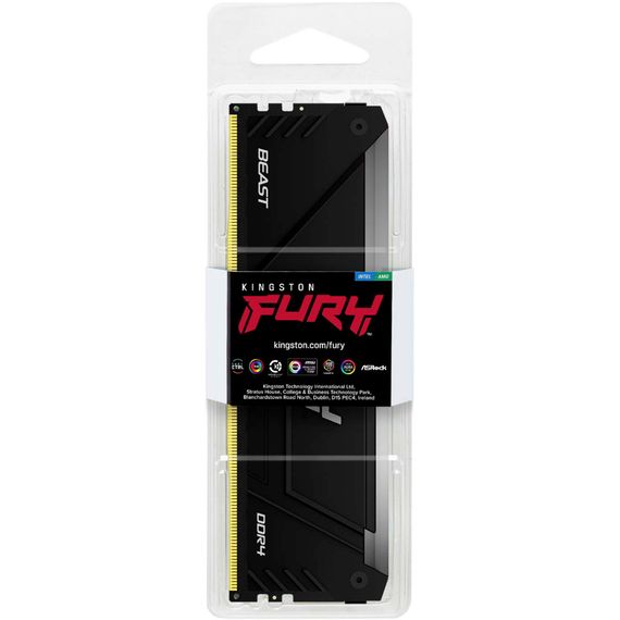 Модуль пам'яті для комп'ютера DDR4 8GB 3200 MHz Beast RGB Kingston Fury (ex.HyperX) (KF432C16BB2A/8WP) | Зображення 4