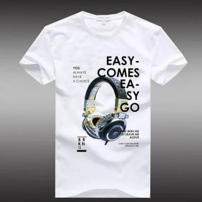 Футболка мужская с принтом повседневная М Белая