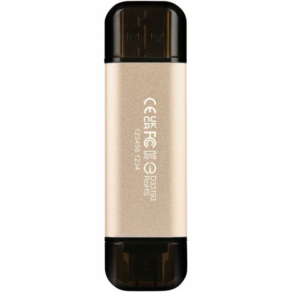 USB флеш накопичувач Transcend 256GB JetFlash 930 Gold-Black USB 3.2/Type-C (TS256GJF930C) | Зображення 1