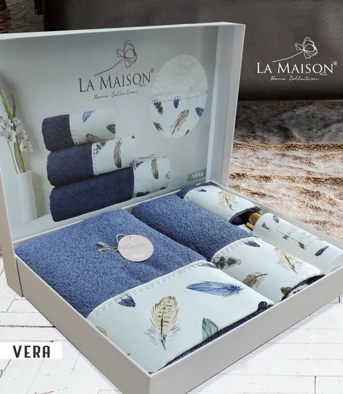 Подарунковий набір рушників La Maison, 3 шт. з ароматом Vera Mavi