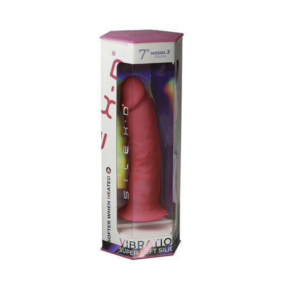 Фалоімітатор з вібрацією SilexD Henry Vibro Pink (MODEL 2 size 7in) + LRS, діаметр 4,4 см | Зображення 8