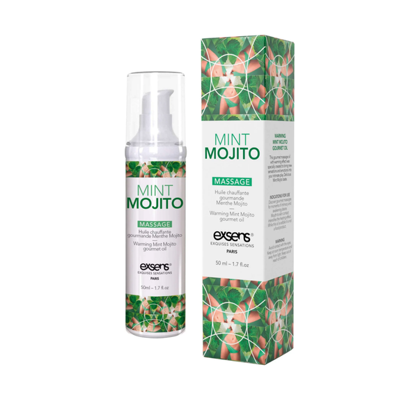 Масажна олія EXSENS Mojito 50мл розігрівальна, без цукру, без парабенів, їстівна | Зображення 1
