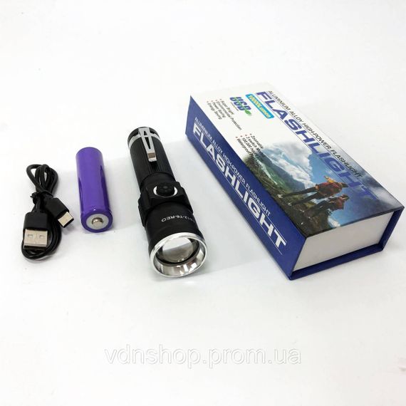 LED ліхтар із зарядкою PLD-1812-T6, Компактний портативний ліхтар LED потужний на вулицю UK-56 | Зображення 4