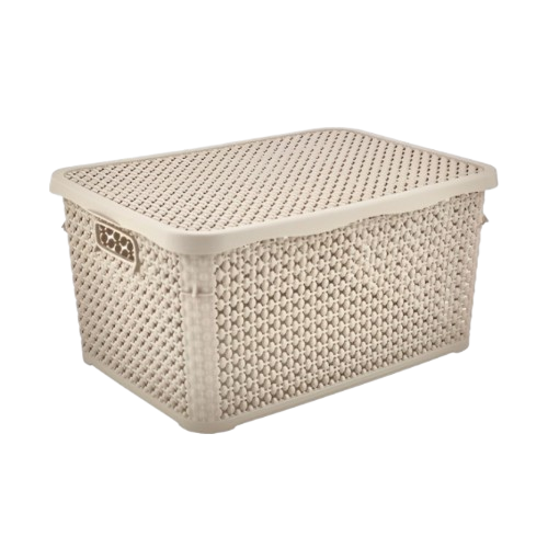 Кошик 2,5л з кришкою бежевий Pearl ELIF